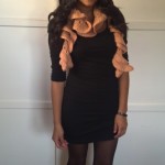 Vintage Rose Ruffle Scarf and Slouchy Beanie - Image 3