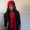 Radiant Red Beanie and Scarf
