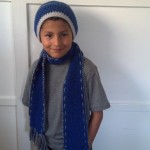 Boys In Blue Beanie and Scarf - Image 2