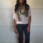 Silky Soft Green Scarf and Loose Beanie - Image 2