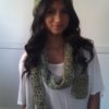 Silky Soft Green Scarf and Loose Beanie