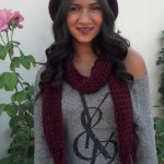 Slouchy beanie and scarf
